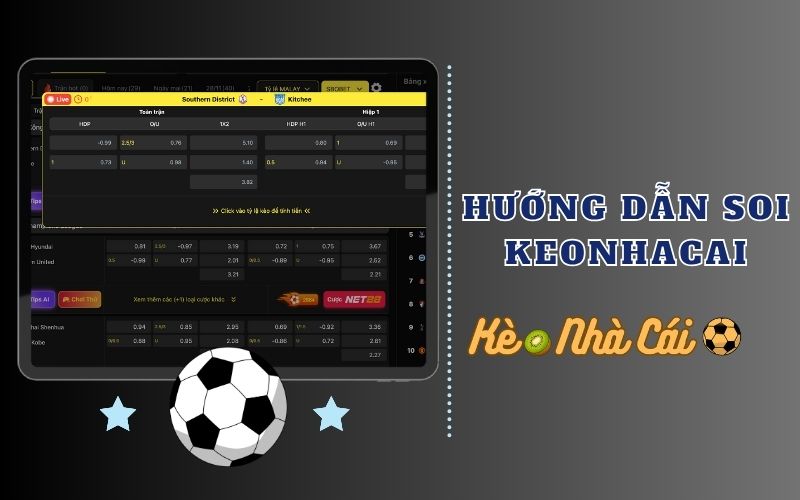 Hướng dẫn xem tỷ lệ kèo bóng đá tại keonhacai.kiwi